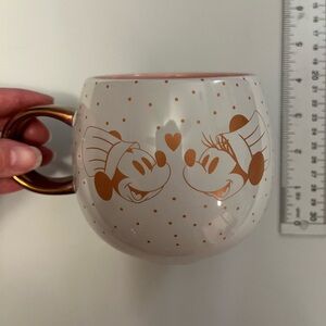 Disney Mickey and Minnie Polka Dot Mug - White and Gold